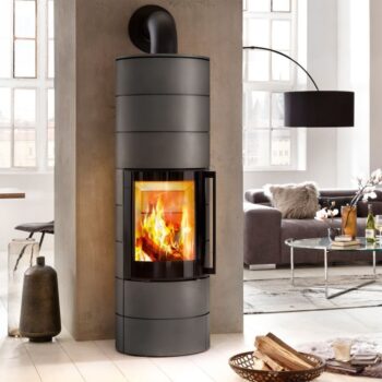 Poêle à bois Spartherm ambiente a4 H2O RLA titane