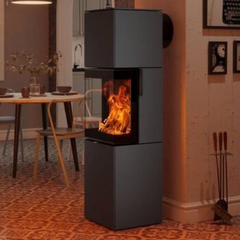 Poêle à bois Spartherm Trico S steel RLU titane