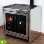 Cuisinière à bois en inox Gesa 7 kW