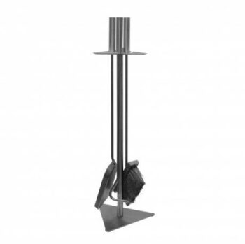 Serviteur de cheminée 3 pièces gris fonte 60 cm