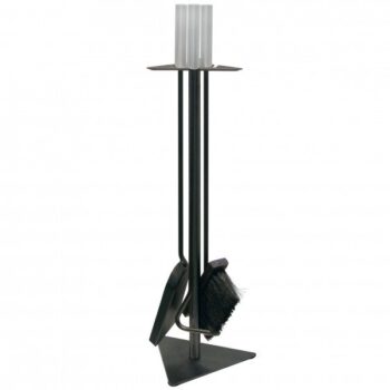 Serviteur de cheminée 3 pièces noir 60 cm