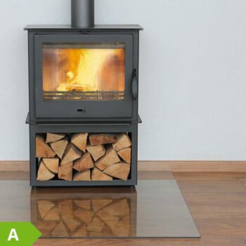 Poêle à bois Juhnberg Lorenz 7 kW avec range-bûches