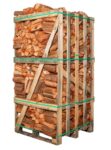 Bois de chauffage bouleau 25 cm, palette de 80 sacs