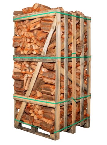 Bois de chauffage bouleau 25 cm, palette de 80 sacs