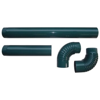 Kit de tuyaux de poêle émaillés vert opale