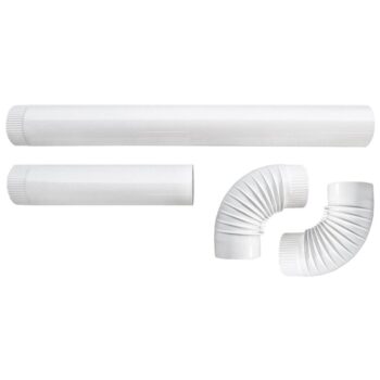 Kit de tuyaux de poêle émaillés blanc neige