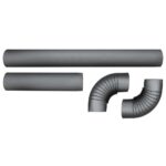 Kit de tuyaux de poêle 4 pièces 120 mm gris fonte