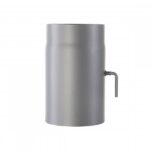 Tuyau de poêle avec clapet 2 mm 120 x 250 mm (gris fonte)
