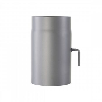 Tuyau de poêle avec clapet 2 mm 120 x 250 mm (gris fonte)