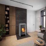 Poêle à bois Haas+Sohn Hasvik anthracite perle / quartzite gris