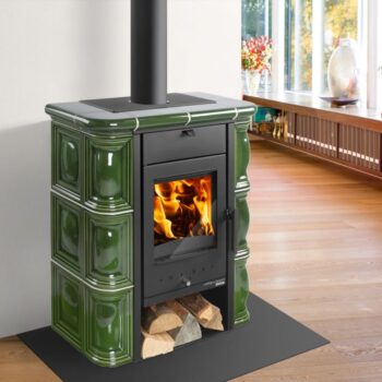 Poêle à bois Haas+Sohn Tirol noir perle / vert