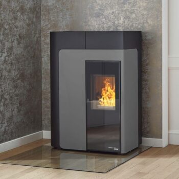 Poêle à granulés Haas+Sohn HSP 8 Home II 445.08 noir perle | façade gris perle