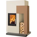 Poêle à bois Haas+Sohn Ascim II béton à accumulation de chaleur blanc 7,5 kW