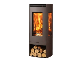 Poêle à bois panoramique Panadero Alba EcoDesign acier noir 8 kW