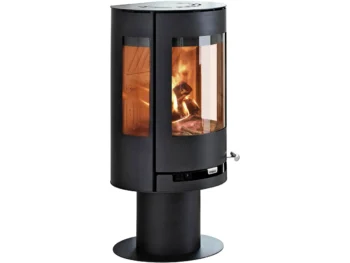 Poêle à bois Aduro 9.3 acier noir 8 kW à régulation automatique