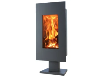 Poêle à bois Panadero Osaka acier noir métallisé 8 kW