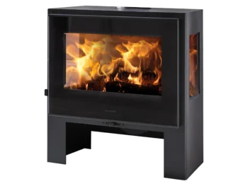 Poêle à bois Panadero Toscane 3V acier noir métallisé 8 kW