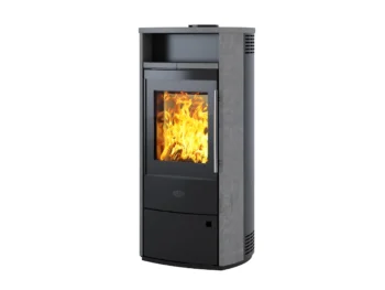 Poêle à bois Kleining Dublin pierre naturelle grise 6 kW à régulation automatique