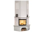 Kit de poêle à bois Hark Vermont à monter soi-même, habillage en marbre blanc naturel 8 kW – Classe énergétique A+