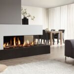 Insert de cheminée au gaz Spartherm DRU Metro 130XTL-41 RCH G31 / droite / Ceraglas / Clear View
